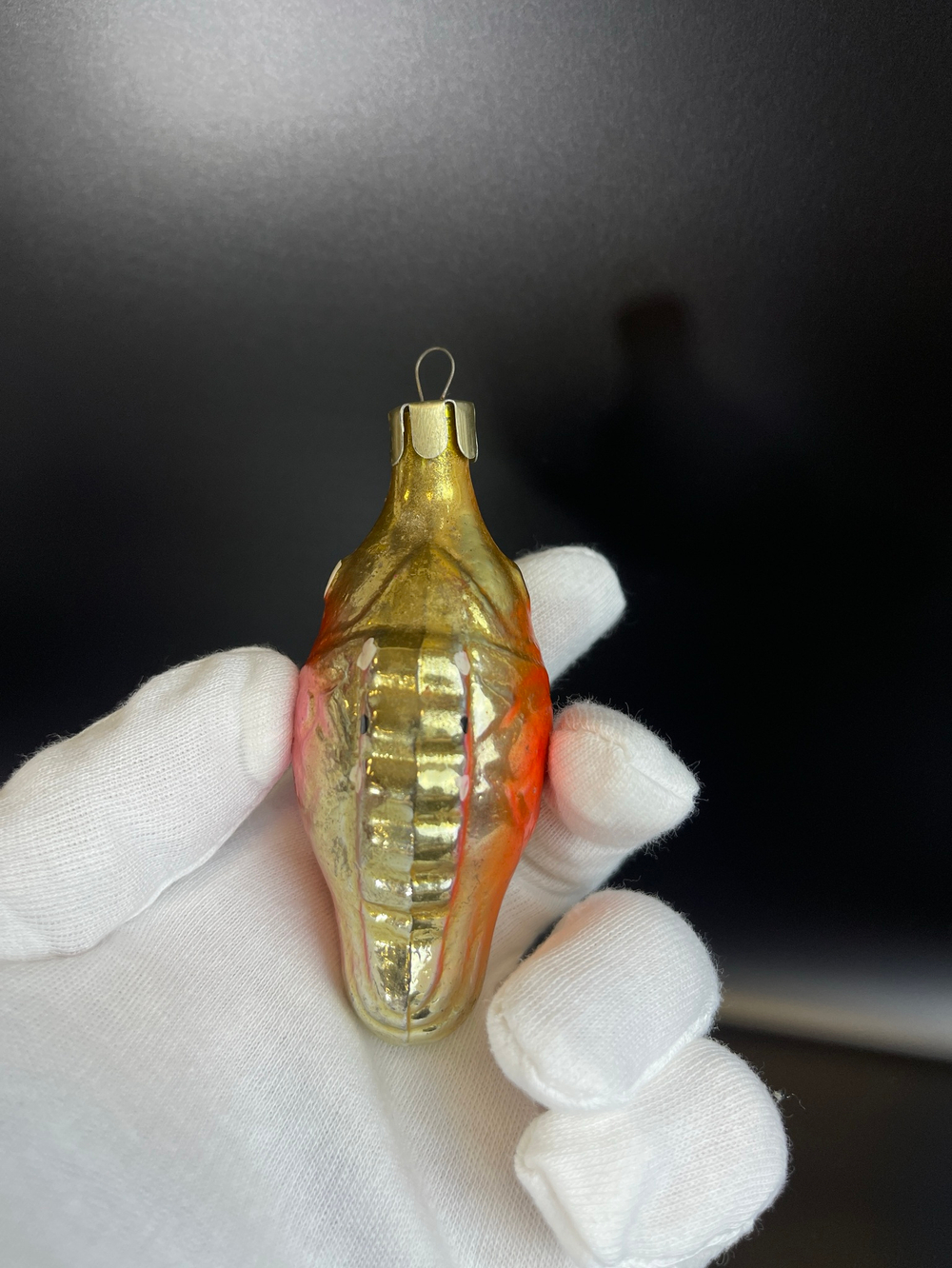 Ёлочная игрушка "Рыбка" стекло винтаж СССР 1960-1980 гг