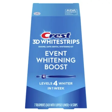 Отбеливающие полоски для зубов Crest 3D Whitestrips Event Whitening Boost (Pearl Glow)
