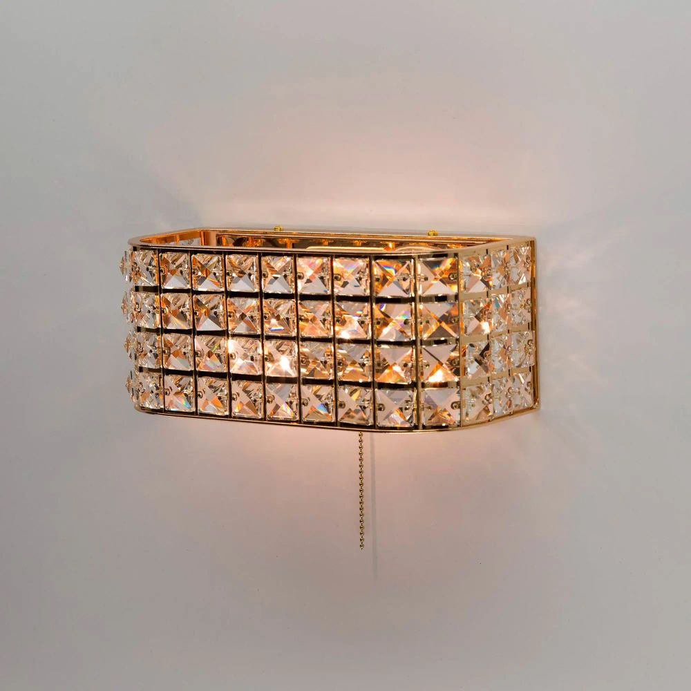 Citilux Портал CL324402 Бра хрустальное с выключателем Золото