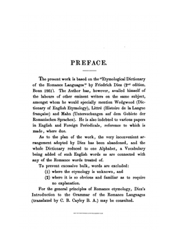 An Etymological Dictionary of the Romance Languages | F. Diez