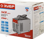 ЗУБР ММА, 190 А, MMA, сварочный аппарат инверторный, макс. электрод Ø 4.0 мм (ЗАС-М3-190)