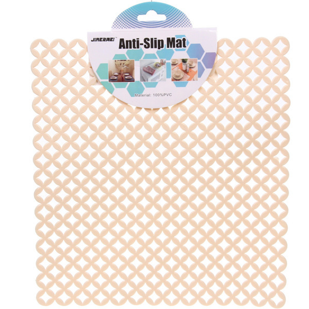 Коврик для раковины «Плетенка» 30*28см молочный