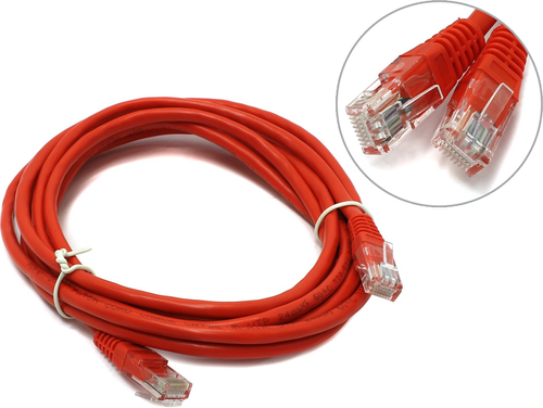 Patch Cord UTP кат.5e 3м, красный