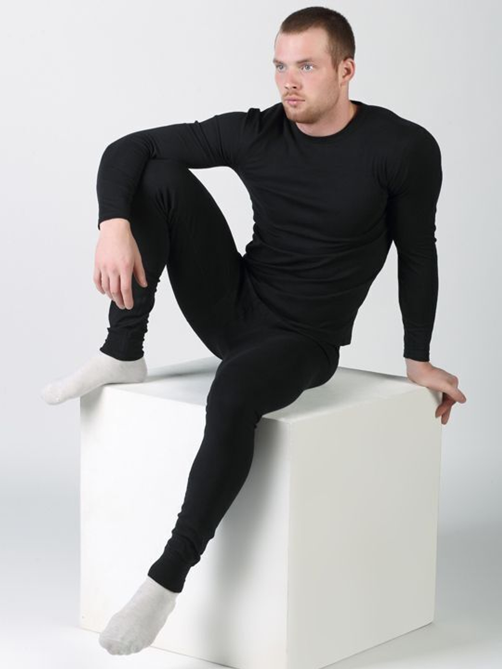 Мужские кальсоны с заниженной линией талии (Размер: L) (Цвет: черный)