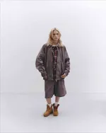 Купить Куртка One Two Zip-Up Shirt Jacket Shark Skin серая Куртка One Two Zip-Up Shirt Jacket Shark Skin серая