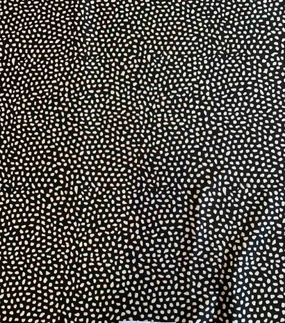 Плательная принт, точка белая на черном BAVARIA