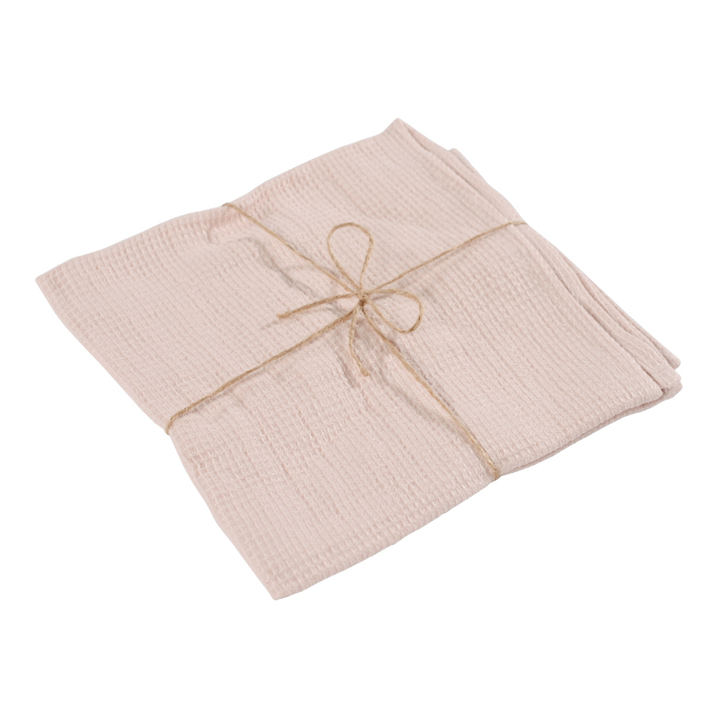 Полотенце кухонное вафельное из умягченного льна цвета пыльной розы из коллекции essential, 47x70 см