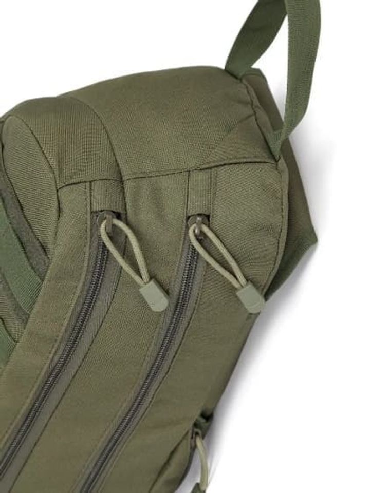 Сумка через плечо большая, молния сбоку (олива)