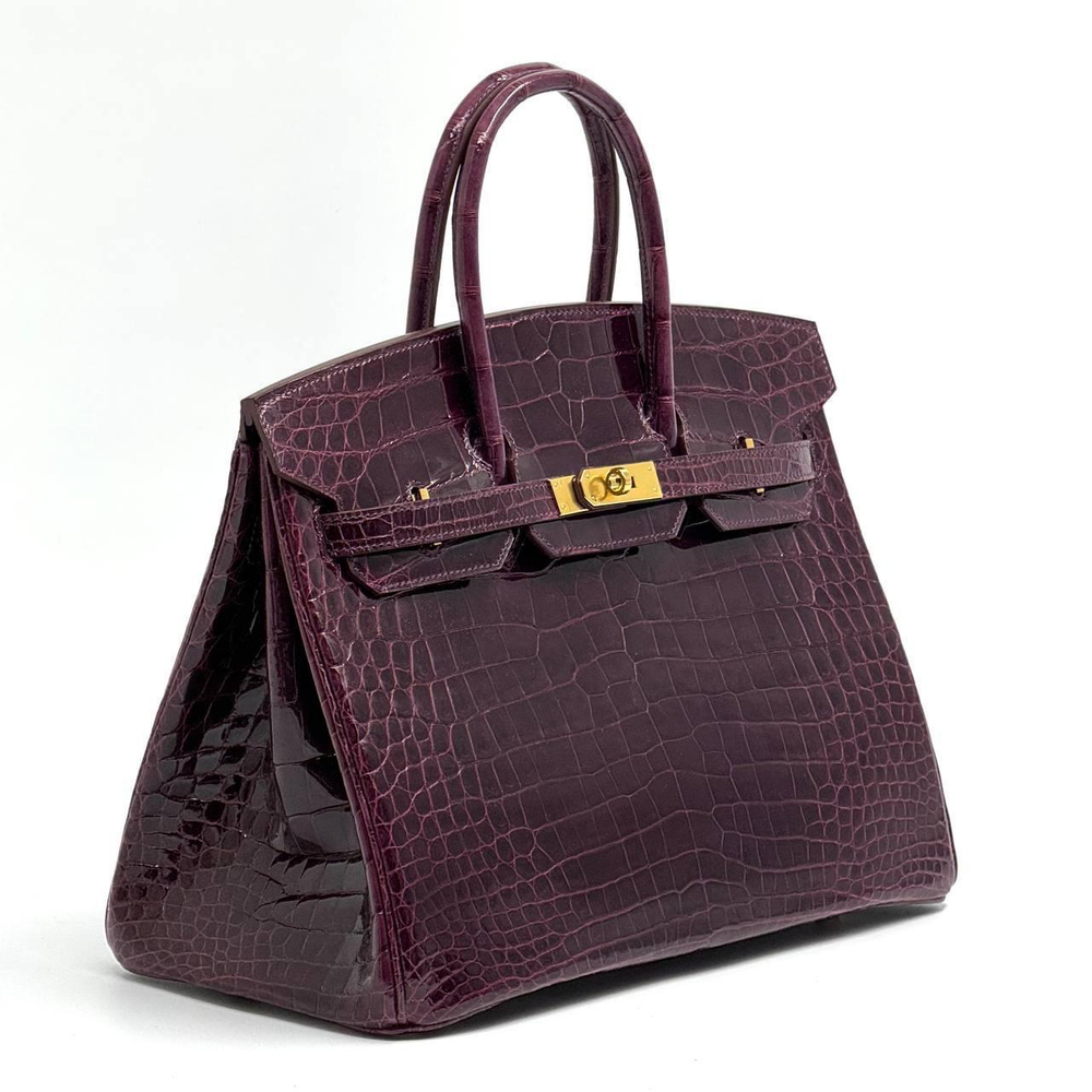 Сумка Hermes из кожи крокодила 35 см