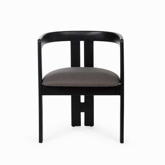 Стул Irma черный с серой обивкой