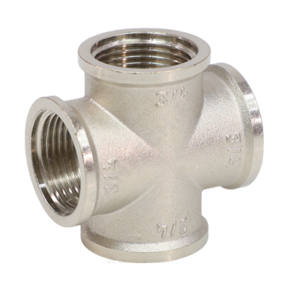 Крест латунь никель Ду 20 (3/4") ВР VALFEX VF.760.N.034