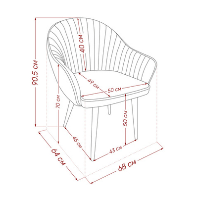 Стул с подлокотниками Leset Вайд, каркас Белый, велюр Синий