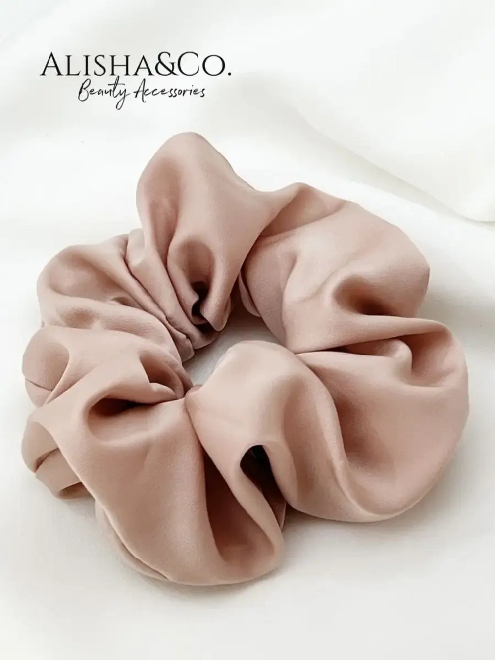 Шелковая резинка для волос широкая premium Silk Mood