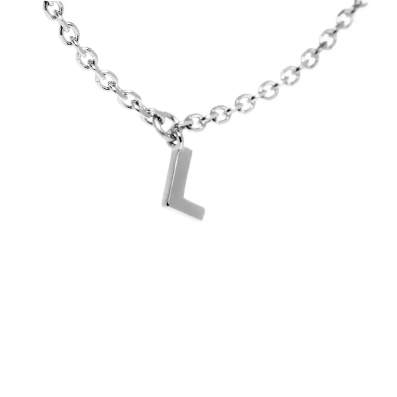 Вечный браслет Персонализация с Буквой – Белое золото