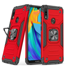 Противоударный чехол Strong Armour Case с кольцом для Huawei Y6 2019 / Y6 Pro 2019 / Y6 Prime 2019 (Красный)