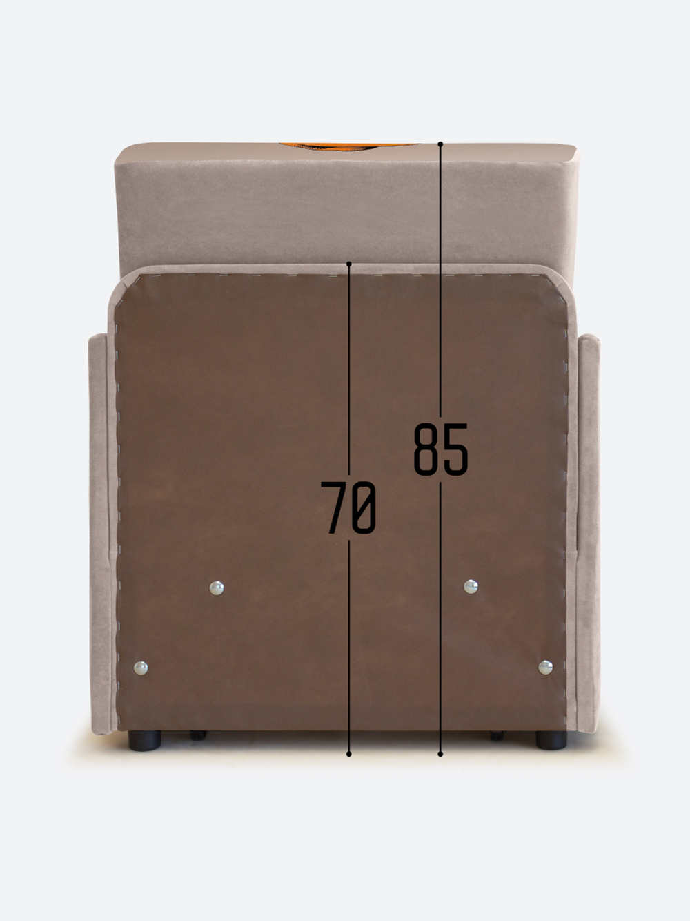 Кресло-кровать "Миник" с подлокотниками, купон Бульдог