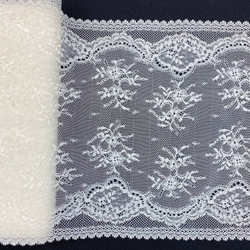 Кружево эластичное молочное 23 см