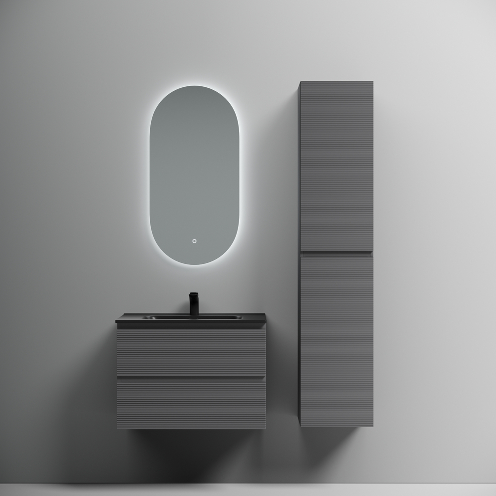 Тумба подвесная Sancos Folk 690х445х500, c двумя ящиками оснащенными доводчиками, Grey soft, арт.FL70GS