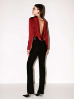 Брюки узкие с высокой посадкой без пояса из крепа