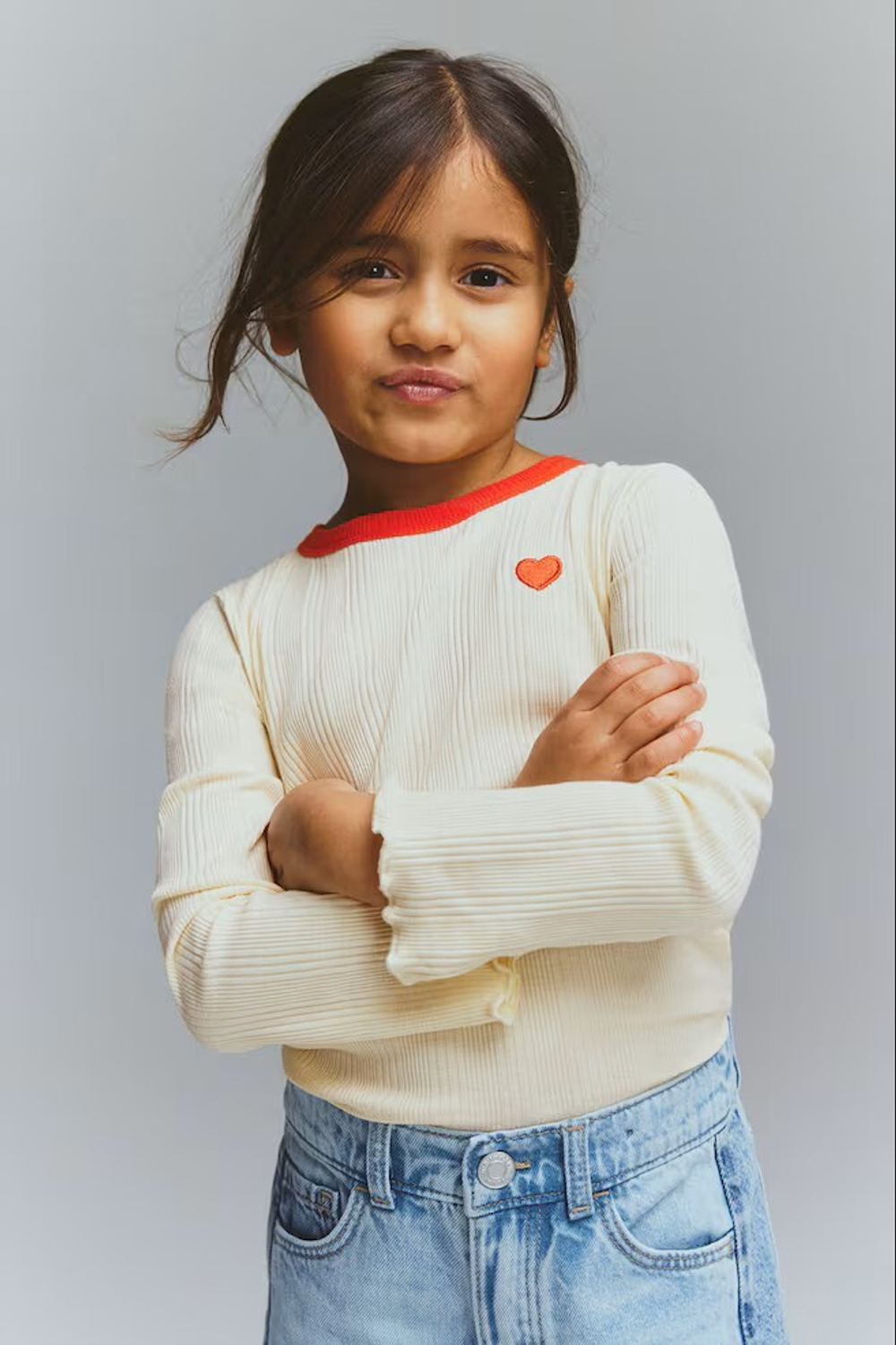 H&M Трикотажный топ, светло-желтый