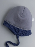 Шапка вязаная с ушками для детей