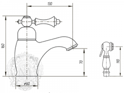 Смеситель для раковины с гигиенической лейкой Migliore Bomond ML.BMD-9714 схема