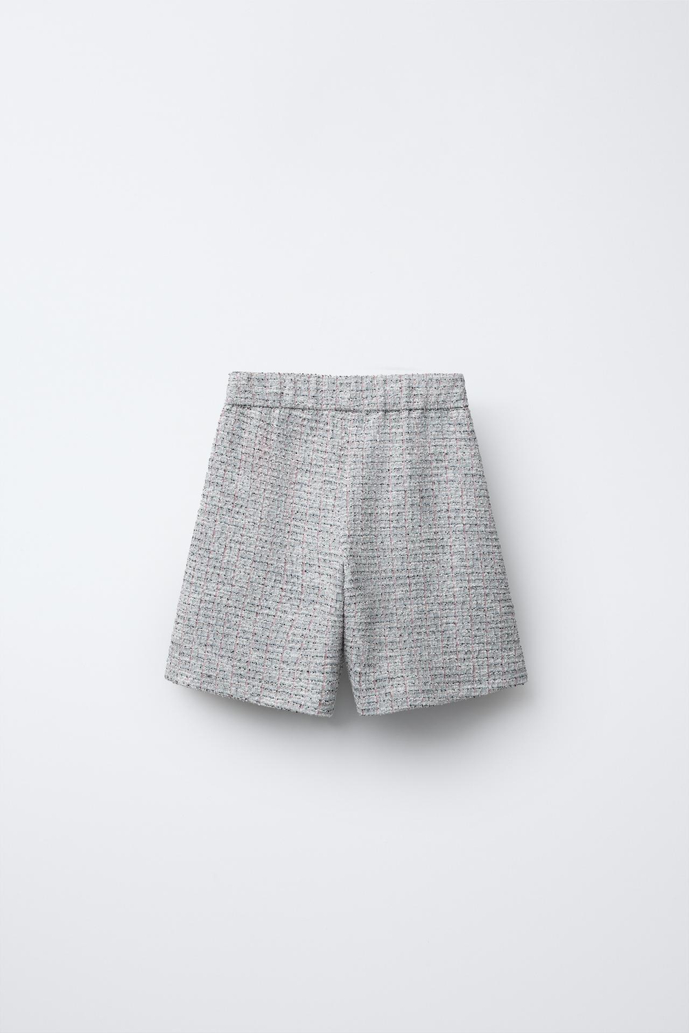 ZARA ШОРТЫ ИЗ РЕЛЬЕФНОЙ ТКАНИ, СВЕТЛО-ГОЛУБОЙ