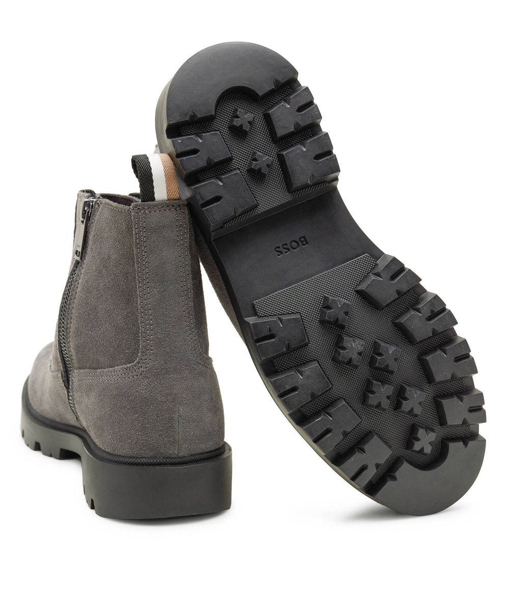 Кожаные трапперы adley BOSS BLACK - серый(50503650)