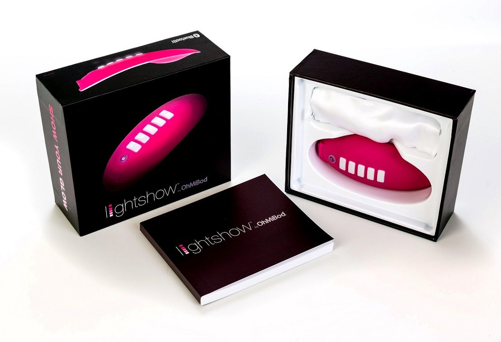 Вибратор со световыми эффектами LightShow (Цвет: ярко-розовый)