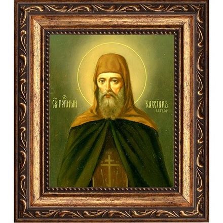 Кассиан Печерский, преподобный затворник. Икона на холсте.