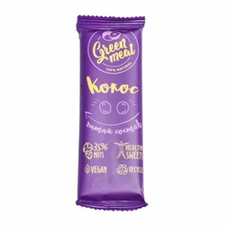 ЗОЖ  Батончик Green Meal "Кокос" 10 ед. в заказе Без сахара Фитнесс