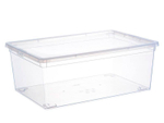 Ящик 10л с крышкой прозрачный, 370*250*140мм
