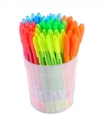 Ручка масляная 0,7 мм, синяя "VeGa NEON Cristal" (Стамм)