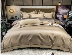 ZEPHYR HOME КПБ Двуспалка ЕВРО Мако-Сатин 100s Бронза