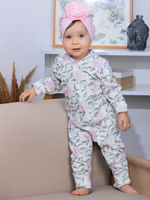 Комбинезон растущий "Пионы", Крем