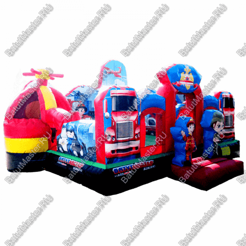 Надувной батут "Пожарные"