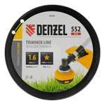 Леска для триммера звезда, 1,6мм х 552м, на DIN катушке FLEX CORD,  Denzel