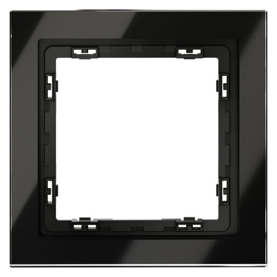 Рамка стеклянная VOLTUM S70 на 1 пост, (черный,стекло)