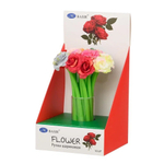 Ручка шариковая, Basir, синие чернила, серия "РОЗА", наконечник в форме цветка, 16 шт