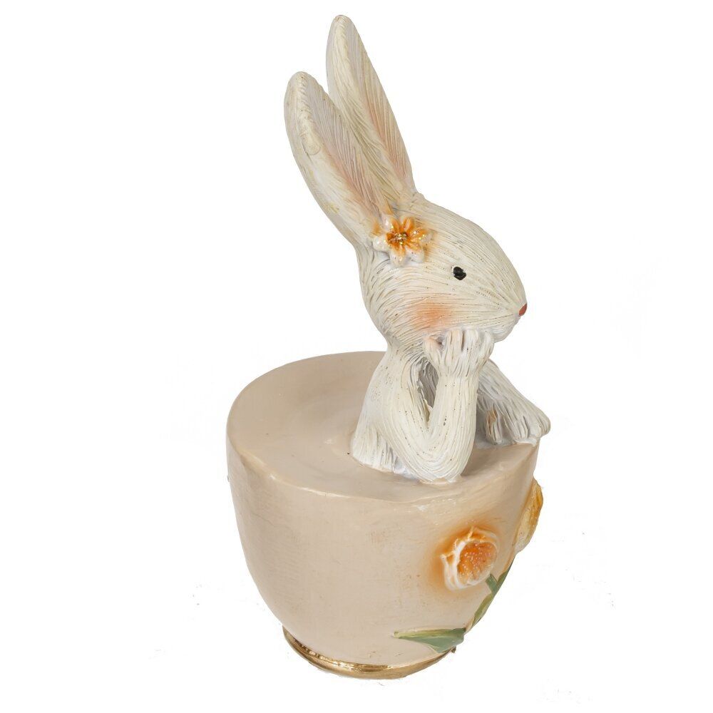GAEM Фигурка декоративная "Заяц в чашке", L6,5 W5 H10 см