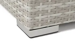 "Лунго" кашпо для цветов большое плетеное из искусственного ротанга, цвет бежевый