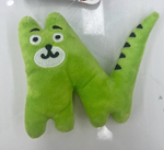 Игрушка для кошек мягкая «Крокозаврик», цвет зеленый, 13*11см