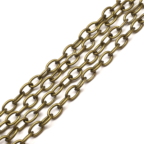 Цепочка для украшений 9х6 мм (1 метр), под бронзу
