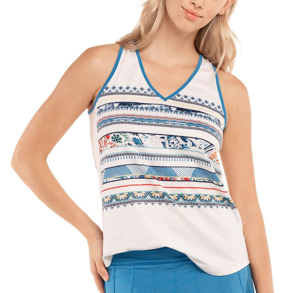 Топ теннисный Lucky in Love Playing In Paradise Aegean Dreams Tank - white