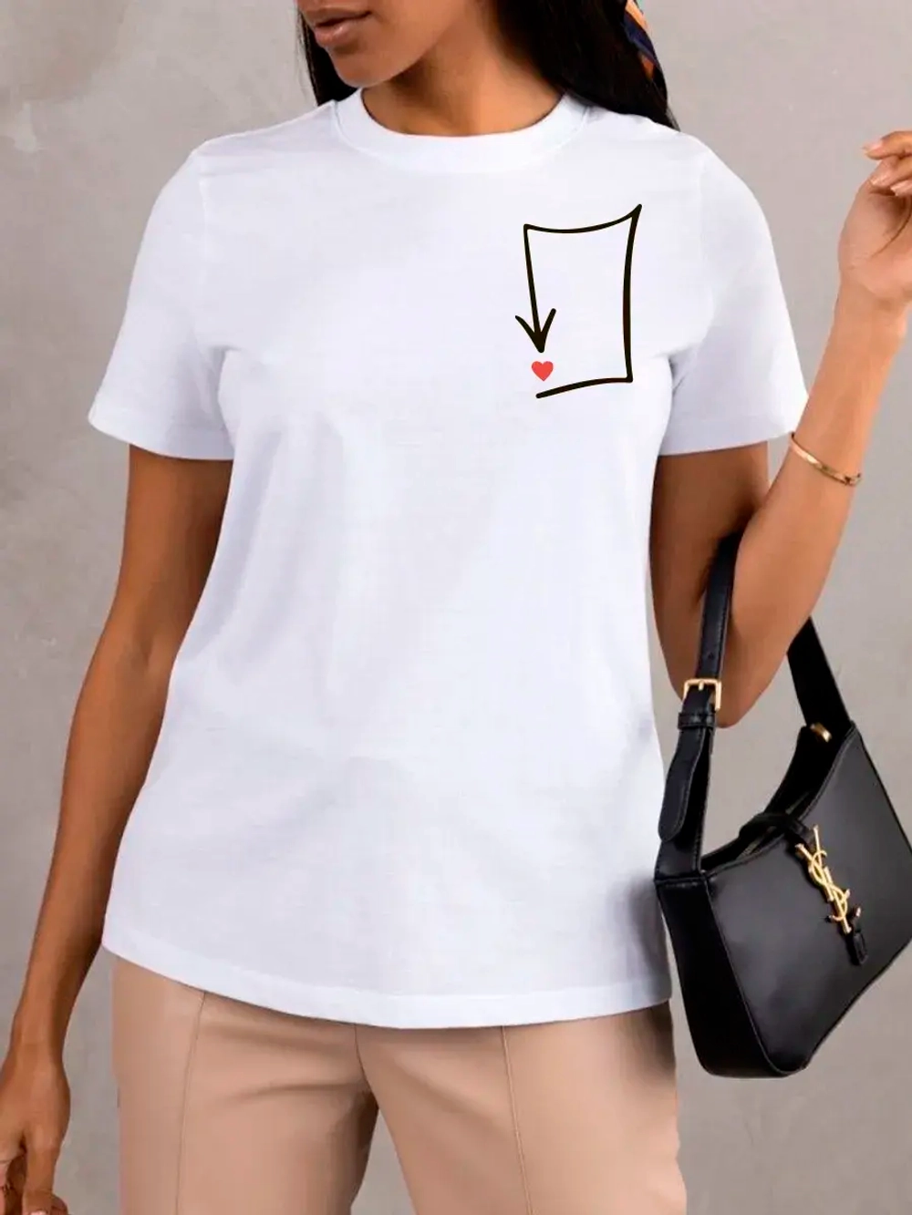 Футболка больших размеров с принтом стрелка