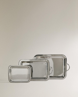 Zara Home Поднос из нержавеющей стали, 25.5 см