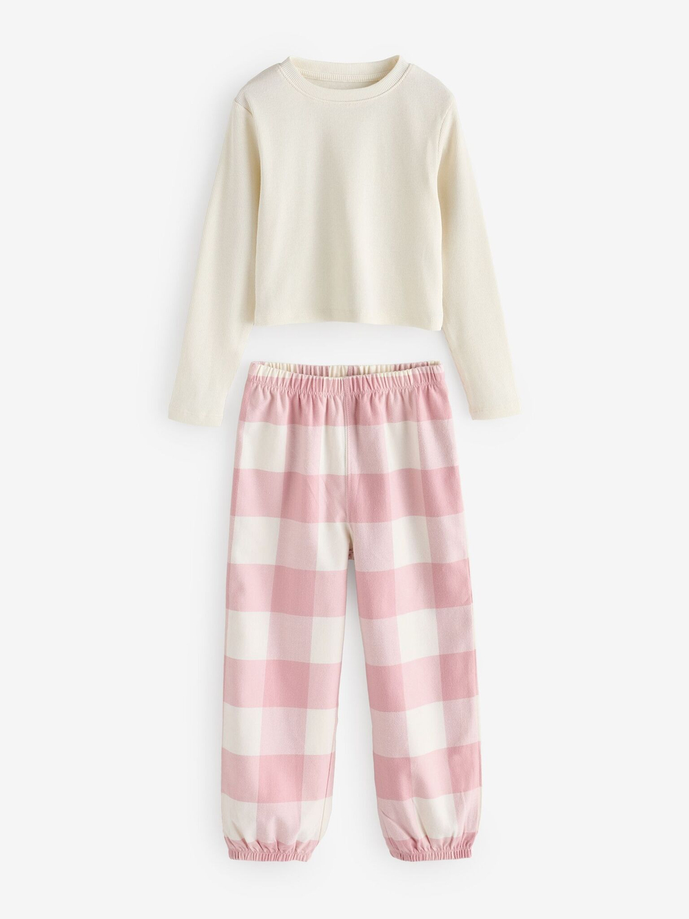 Пижама для девочки Next E51-155, 2 шт., Розовый, Молочный