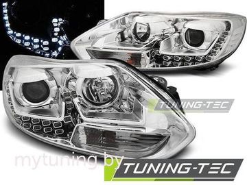 Передние фары Ford Focus 3 daylight chrome