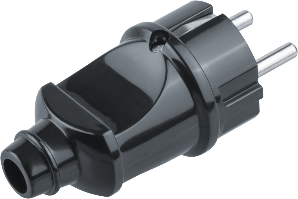 Вилка Navigator 61 360 NCA-PL02-16A-E-BL прямая с/з черная