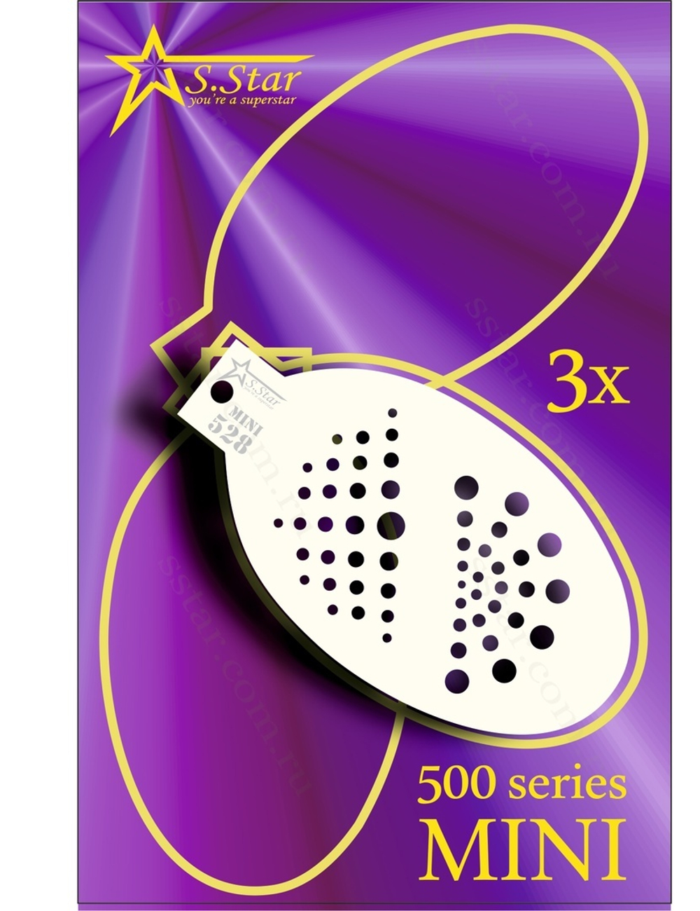 Трафарет для аквагрима S.STAR мини 528 точки (1 трафарет)